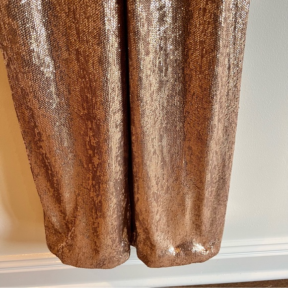 Rachel Zoe Noelle Pink Sequin 3/4 Length Sleeve Jumpsuit | 2 - Picture 8 of 13